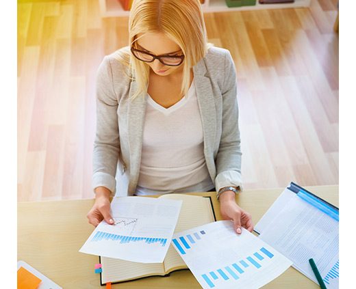 woman with paperwork